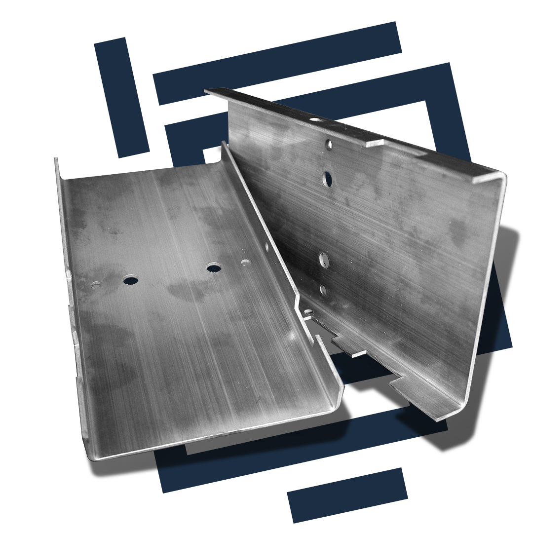 Ein gelasertes Blechbauteil